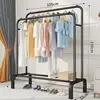 105cm Double Pole 1 Tier Storage Shelf Black