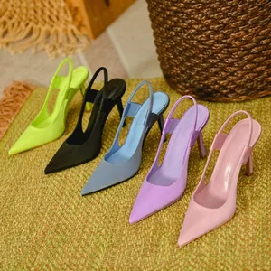 QuiteS 2026 New Pointy Single Shoe Summer Waterproof Sexy Solid Color High Thin Heels Sandals for Women