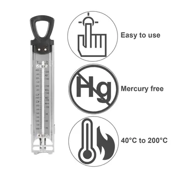Stainless Steel Kitchen Craft Cooking Thermometer For Sugar Candy Liquid  Frying
