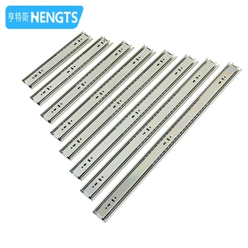 High Quality Heavy Duty 45mm Metal Drawer Three Section Ball Bearing Slides Concealed Cabinets Bedroom Kitchen Outdoor Use