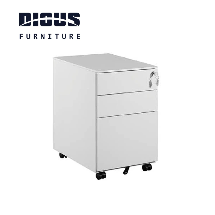 Dious hot sale popular small storage document cabinet black metal cabinet with wheels
