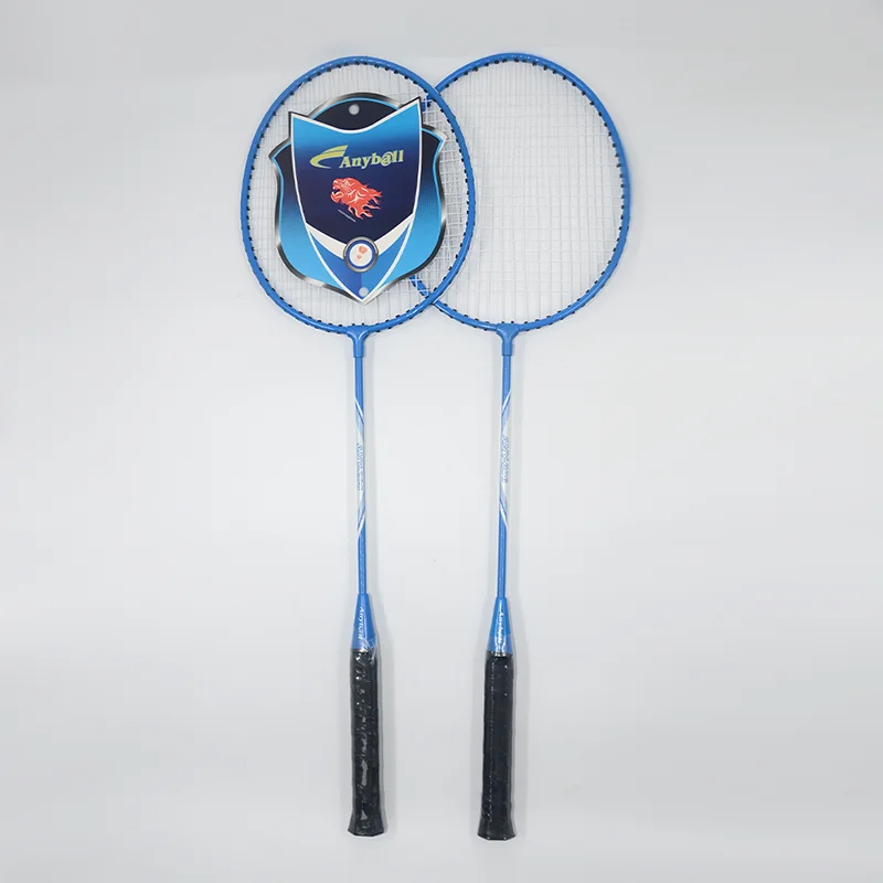 High Quality Branded Steel Alloy Badminton Racket Soft and Hard Training Racket with Woven Cover for Sports