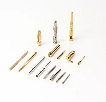 electrical 1mm circular connector crimp contacts male and female Brass pin gold plated connector pin