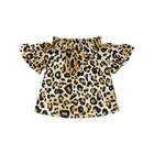 Summer Ruffles Sleeve Mommy And Me T Shirt 6 Years Daughter Leopard Print Casual Mom And Me Clothes Family Look Matching Cloth