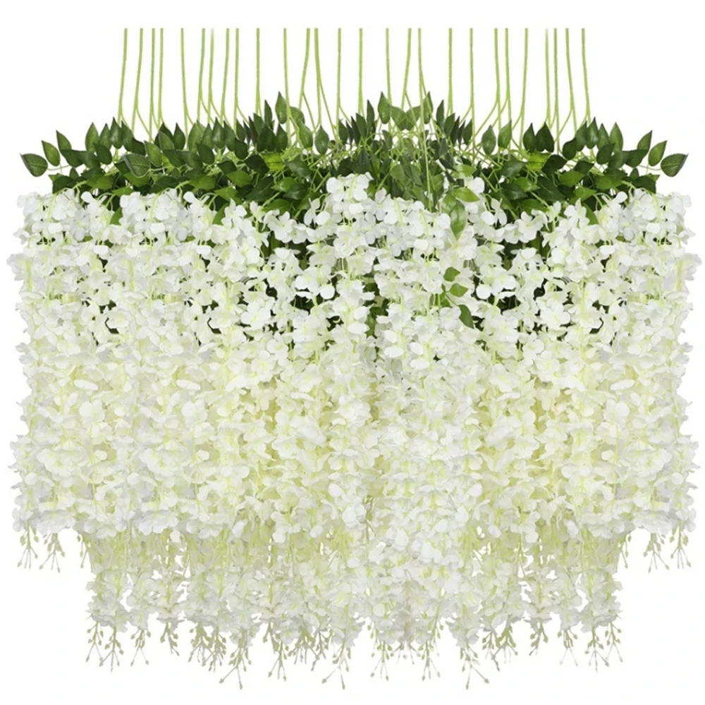 High Quality Artificial Wisteria Flower Hanging Wisteria For Wedding ...