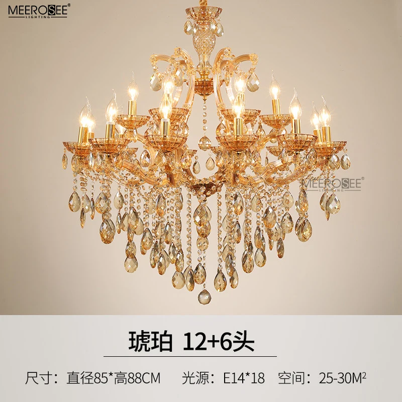 Meerosee Maria Theresa Chandelier Indoor Large Crystal Chandelier for Hotel Lobby Lights and Lighting home MD87225