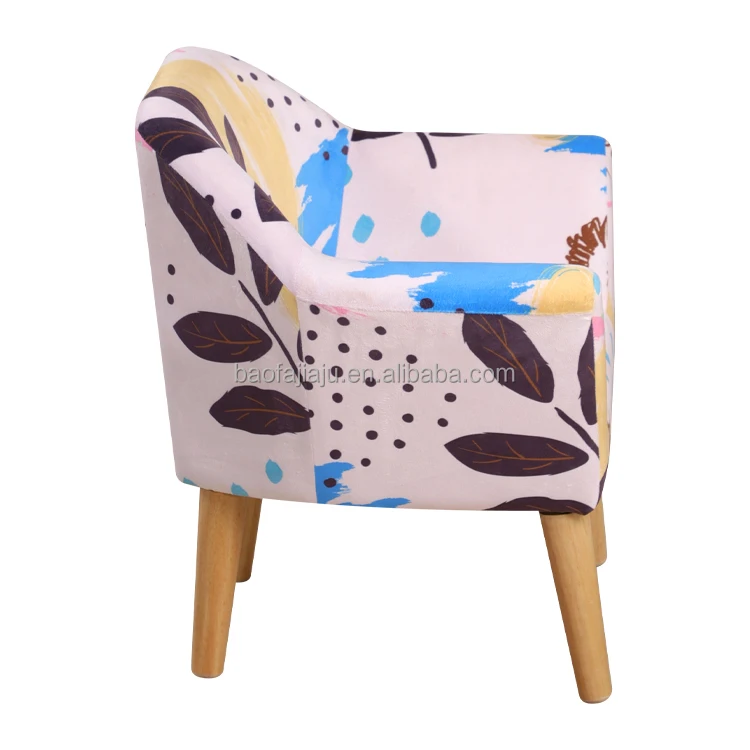 High Leg Beautiful Kids Sofa Print Cute Child Chair Custom Wholesale Baby Boarding Cheap Kids Furniture