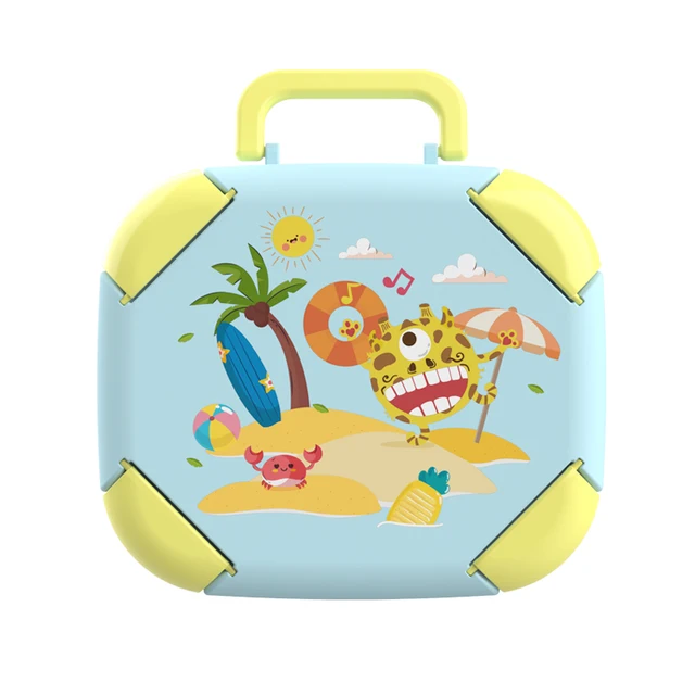 Kid Food Lunch Box with Compartment Design and Four Buckle Lock Firmly Go for School