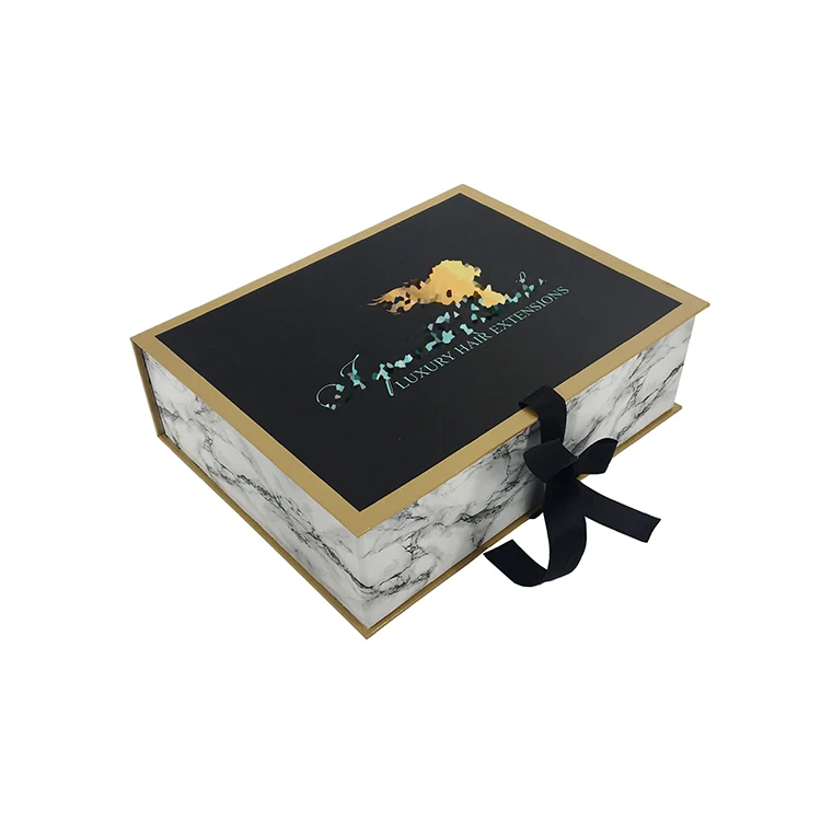 Custom Luxury Rectangular Folding Paper Cardboard Matte Black Magnetic Closure Paper Gift Box for Garments