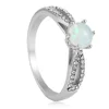 White opal ring