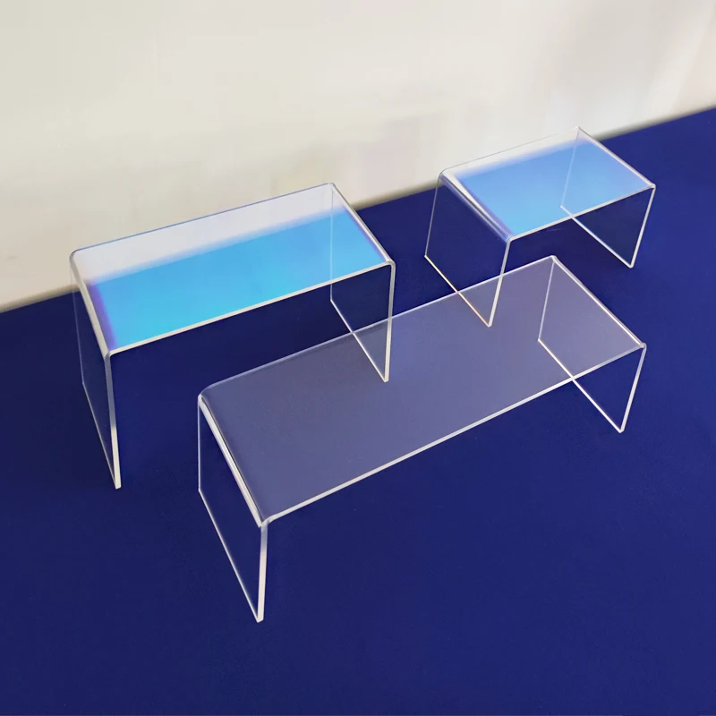 2 Step Tier Display Stand Acrylic Jewelry Riser Retail Shop Plinth 2