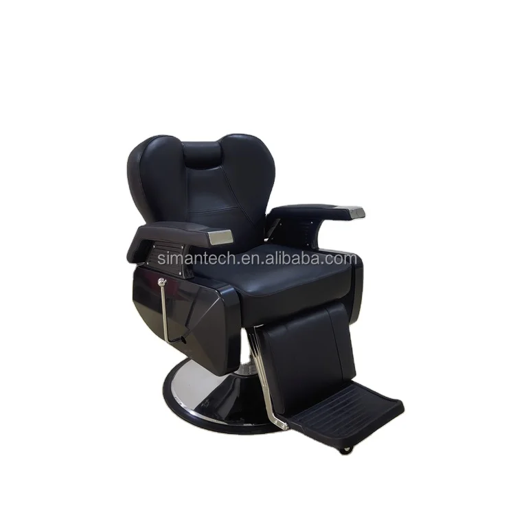 Siman Luxury High Quality Black Brown Gold Barber Chairs Set Metal Hair