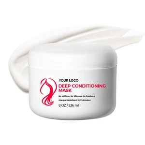 Professional Salon-Grade Organic Herbal Hyaluronic Acid Leave-In Cream Strengthening Nourishing Keratin Seaweed Hair Mask
