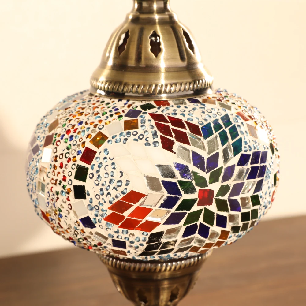 
Evershining, Турецкая мозаика, стеклянный материал, искусство, домашние декоративные светодиодные настольные лампы, Марокканский Фонарь YMA401-15 
