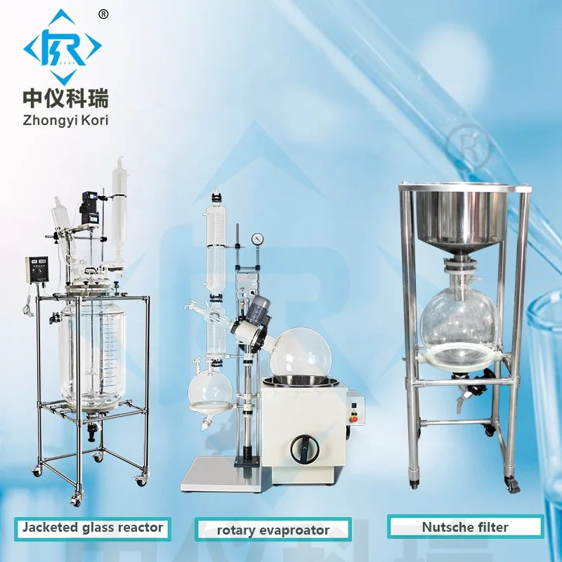 New 10L 20L 30L 50L Stainless Steel Buchner Funnel Glass Vacuum Filtration Plant Nutsch Filter Condition New Core Motor