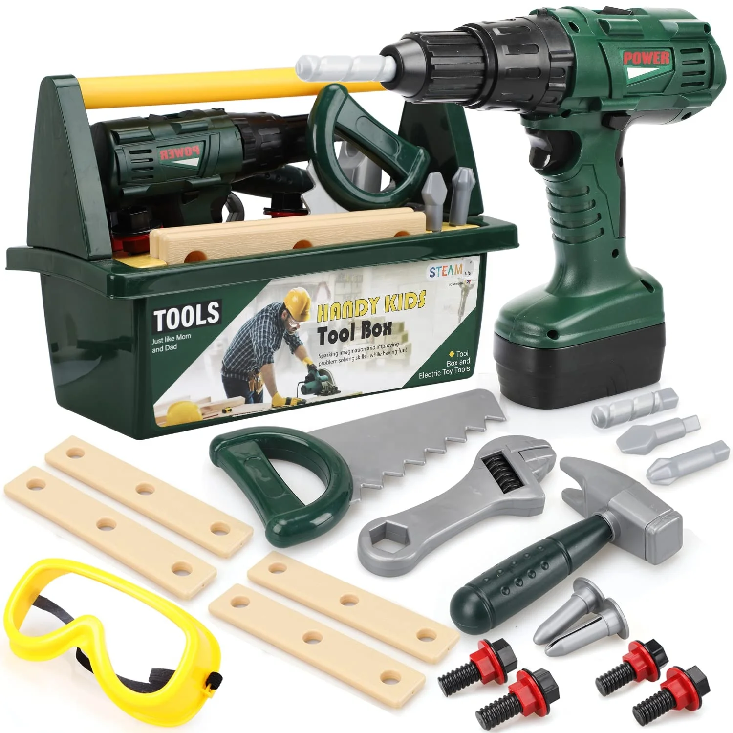 (Только для клиентов из США), игрушечная жизнь, 19 шт., имитация электрических детских интерактивных ролевых игр, игрушечные инструменты, набор инструментов для подарка