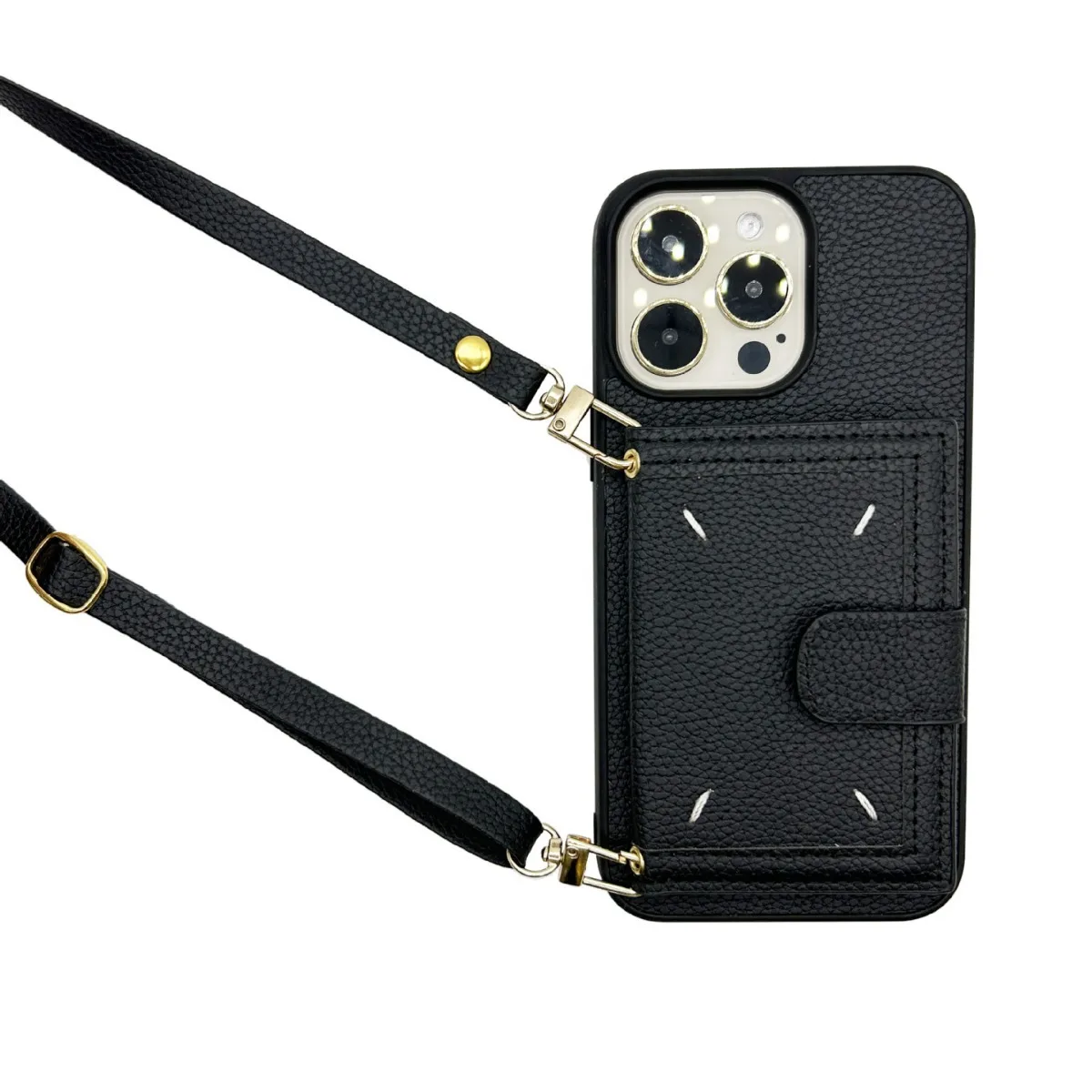 Wallet Phone Case Leather Crossbody For Iphone 15 16 Plus Pro Max With Bandolier Customized Detachable Myc7261 Laudtec