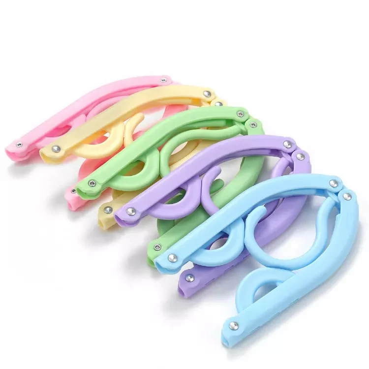 Portable Plastic Folding Clothes Hangers Multi-functional Clothes ...