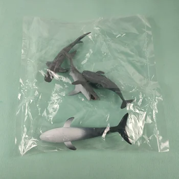 Ocean animal Replica plastic figurines 2" 3" shark whale dolphin model set pvc plastic animal