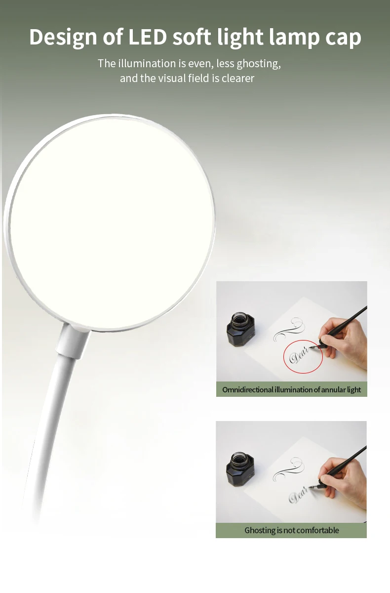 Cold light minimalist led reading desk lamp bedroom desk lamp desktop study creative clip small table lamp