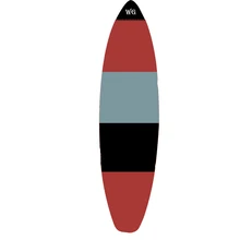 High Quality Polyester Terry Fabric Stripe Design UV Protection Surfboard Bag Cover Sock OEM logo Color 5'8" 6.3" 7'6"