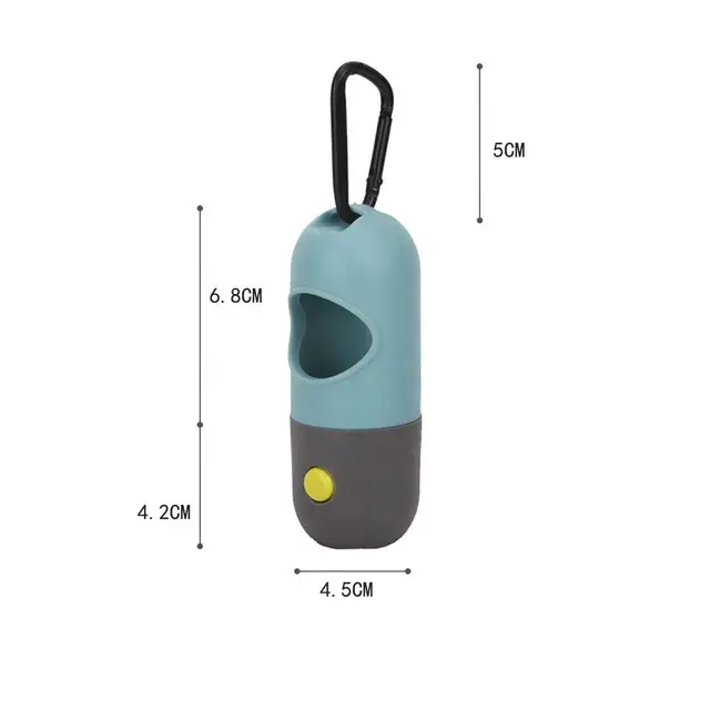 Uniperor Multi Function Poop Bag Holder With Led Flashlight Rubber Dog Poop Dog Poo Dispenser Bag Holder Pet Supply