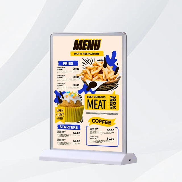 A4 table using light box shop menu board double poster led sign advertising light box led menu