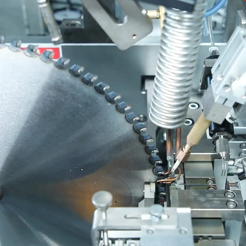 Brazed Tungsten Carbide Tips Stellite Circular Saw Blade Tooth Braze Welding Hf Induction Brazing Machine with Chiller Radiators