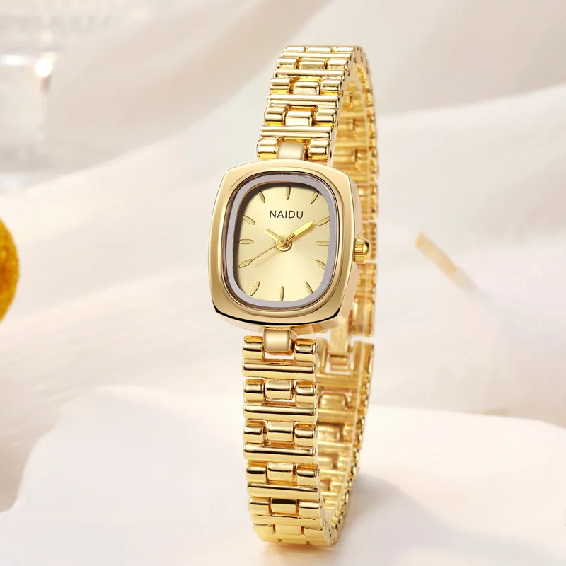 Montre Femme Vintage JSDDE – Cadran Rectangle Sans Chiffres – Bracelet Fin En Métal Or Ou Argent – Mouvement Quartz – Étanche – Dimensions Cadran 23 X 20 Mm - 2