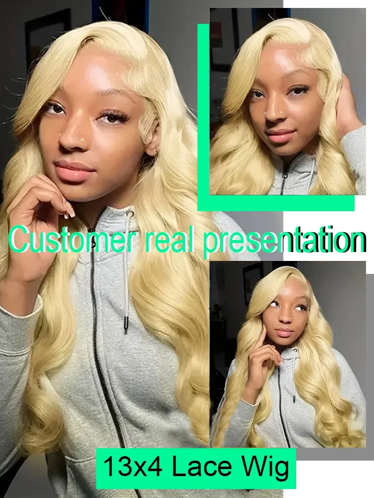 Peluca frontal de encaje 613 Hd, cabello humano, 13x6, peluca frontal de encaje rubio miel transparente para mujeres_voghion.com