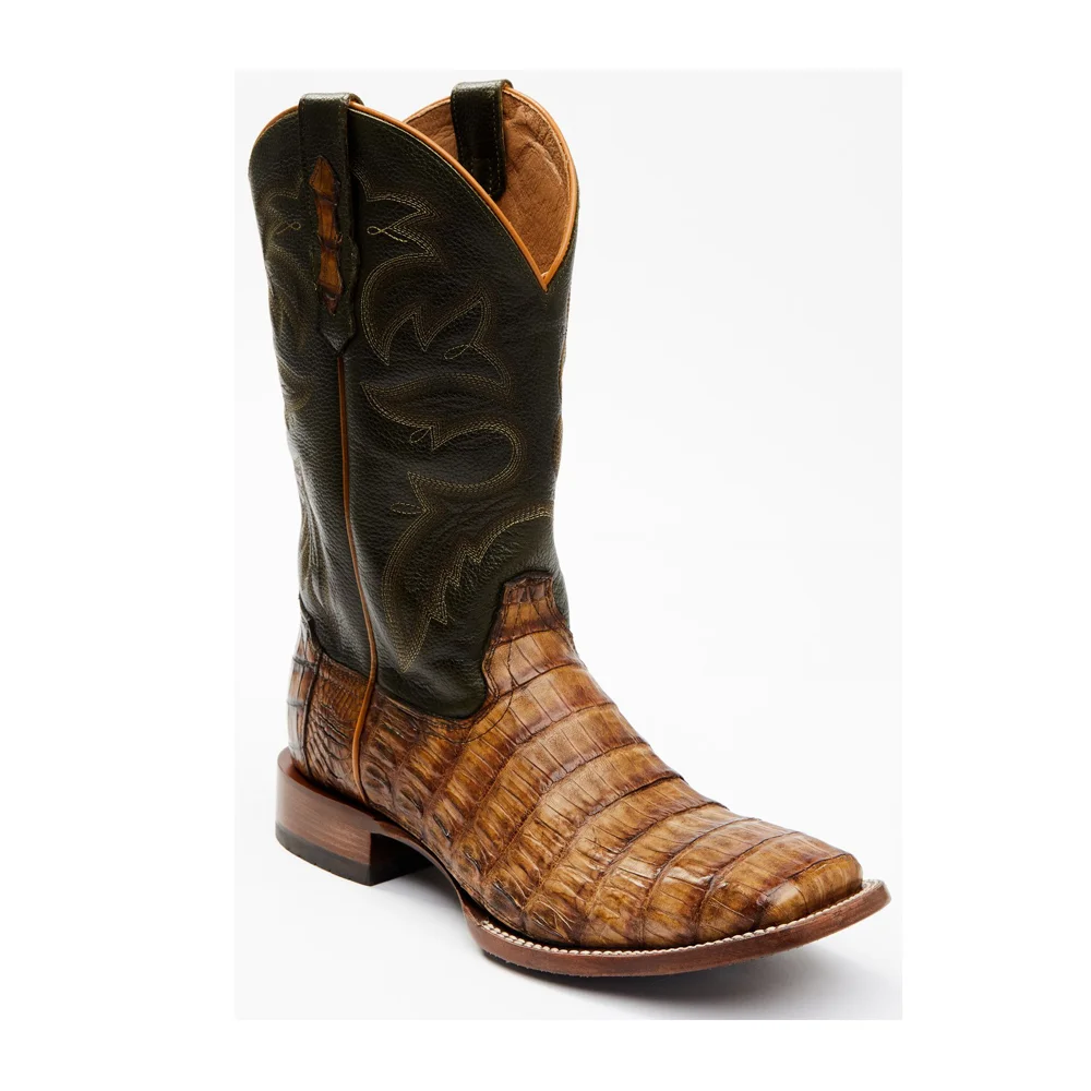 botas de caiman punta cuadrada