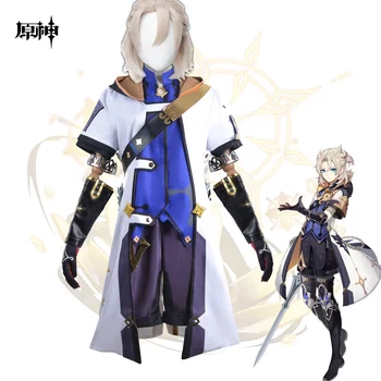 Anime Genshin Impact Costume Albedo Cosplay Halloween Party Game ...