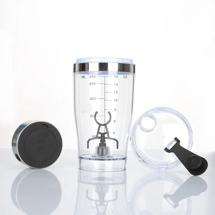 Custom logo Printing Time Mark Portable Electric Protein Shaker Bottle