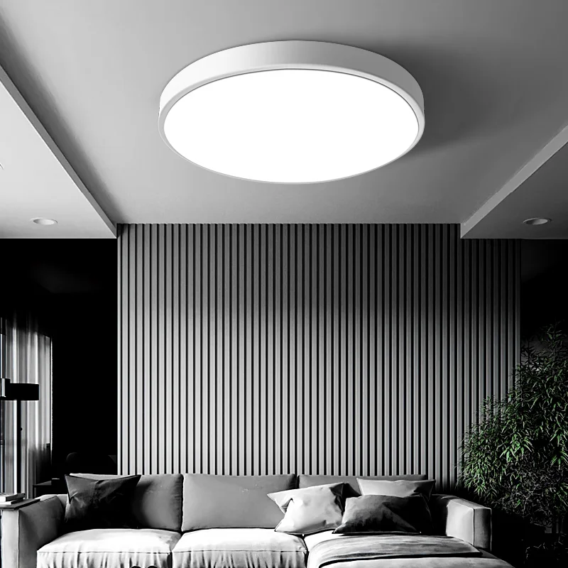 Moderne LED-Plafondlamp met Mini IJzeren Voet 6000K CCT IP44 voor Keuken, Studeerkamer, Slaapkamer, Gang & Woonkamer, Hoofdslaapkamer Doorgang