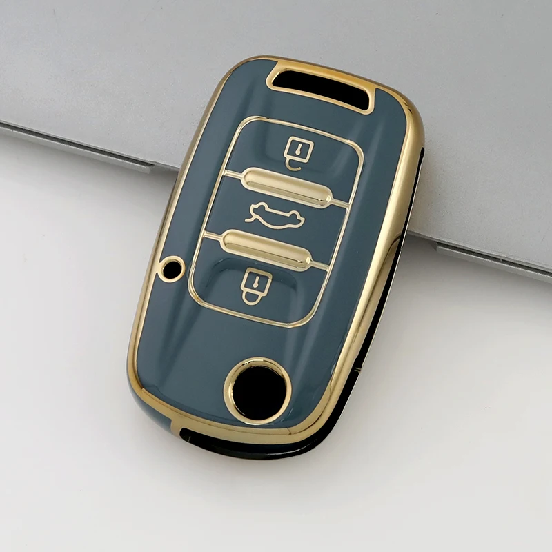 Factory Custom Car Key Shell Case TPU Flip Car Key Fob Folding Cover Compatible with Baojun Wuling Accessories