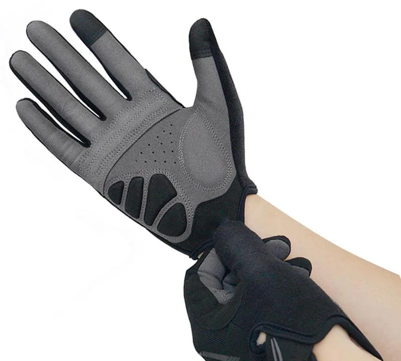 Men's and Women's Full-Finger Anti-Slip Shock-Absorbing Motorcycle Gloves Bicycle Riding Equipment
