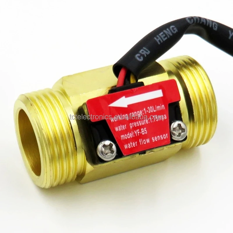 Débitmètre à Hall G1" Externe – Capteur Débit Eau 3-24V DC Pour Climatisation, Piscine, Irrigation, Robuste & Précis