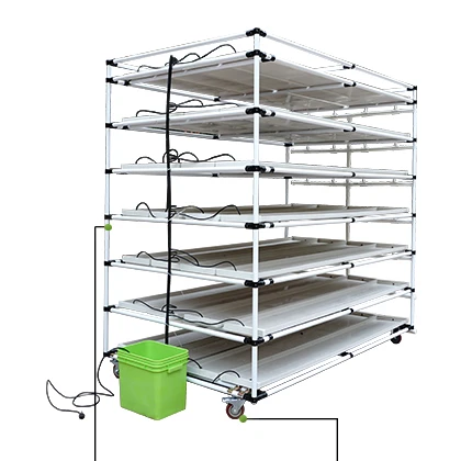 Barley Microgreen Growing System Hydroponic PVC Rack Hydroponic Grow Shelves System