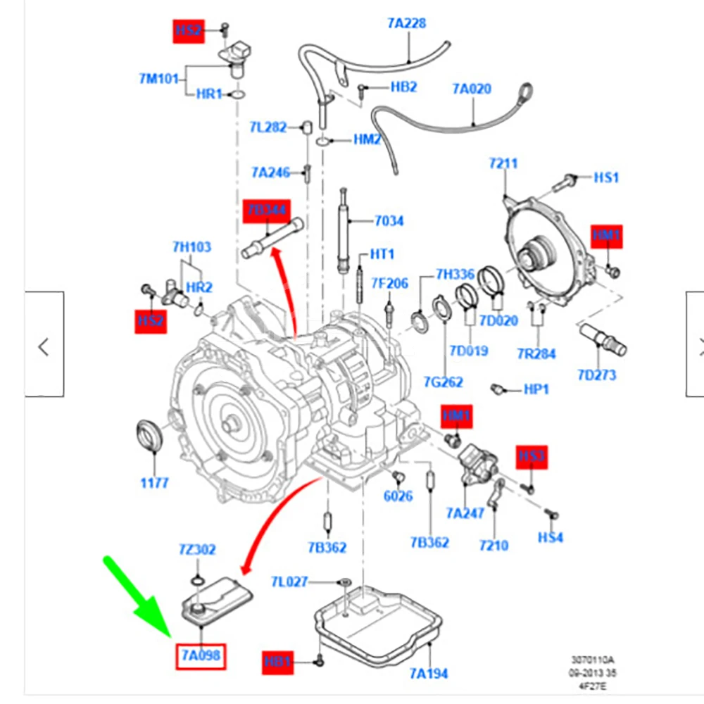 XS4P7B155AB XS4P7B155AC 5046305 XS1Z7A098AC FNO121500 Transmission Fil... — 3