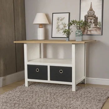 Modern Fabric Drawer Wood Coffee Table