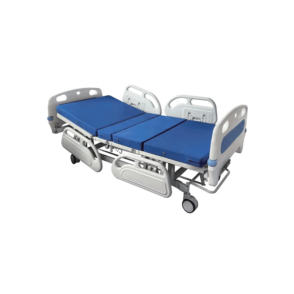 Sample Available - Adjustable Manual Hospital Patient Bed with PP Guardrails Multi-Function Foldable Care Bed 6