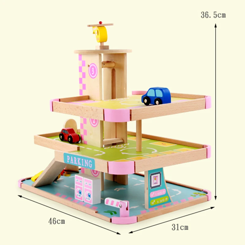 Новые детские игрушки детская деревянная имитация парковки рекламные для