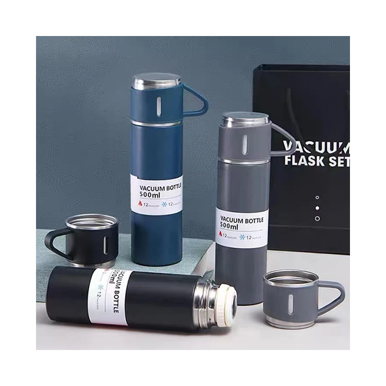 China Wholesale Cup Vacuum Thermal Flasks Thermoses Gift Set Stainless