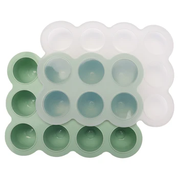 KingKam Hot Selling Silicone Ice Tray Wholesale Food Grade Silicone Round Ice Mold Reusable Silicone Ice Cube Molds With Lid
