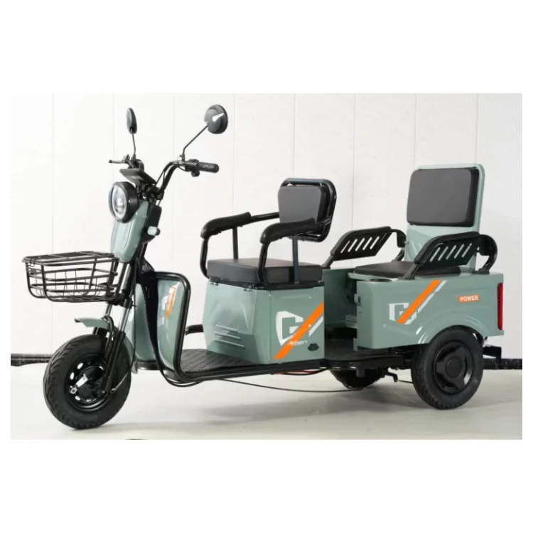 14インチ三輪自転車電動大人用三輪車人気商品3輪電動自転車3人乗り可能