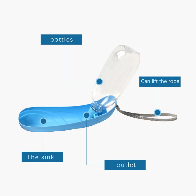 Hot Sale Pet Feeder Water Pet Bottle for Dogs Outdoor 500 ML Pet Products Drink Feeding Water Bottle supplier