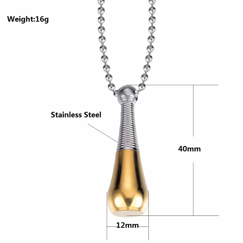 Perfume Bottle Pendant Necklace Cremation Ashes Urn Memorial Necklaces Hot Sale Stainless Steel Jewelry Keepsake for Men Women