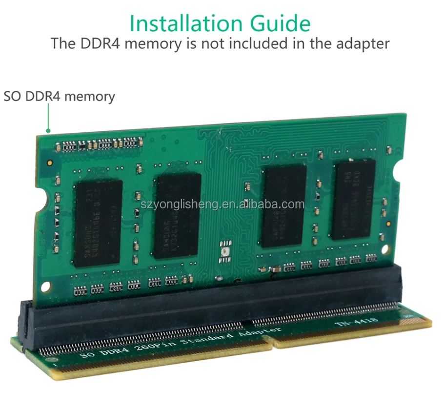 DDR4 Riser Card SO DIMM Adapter for Laptop Memory Upgrade