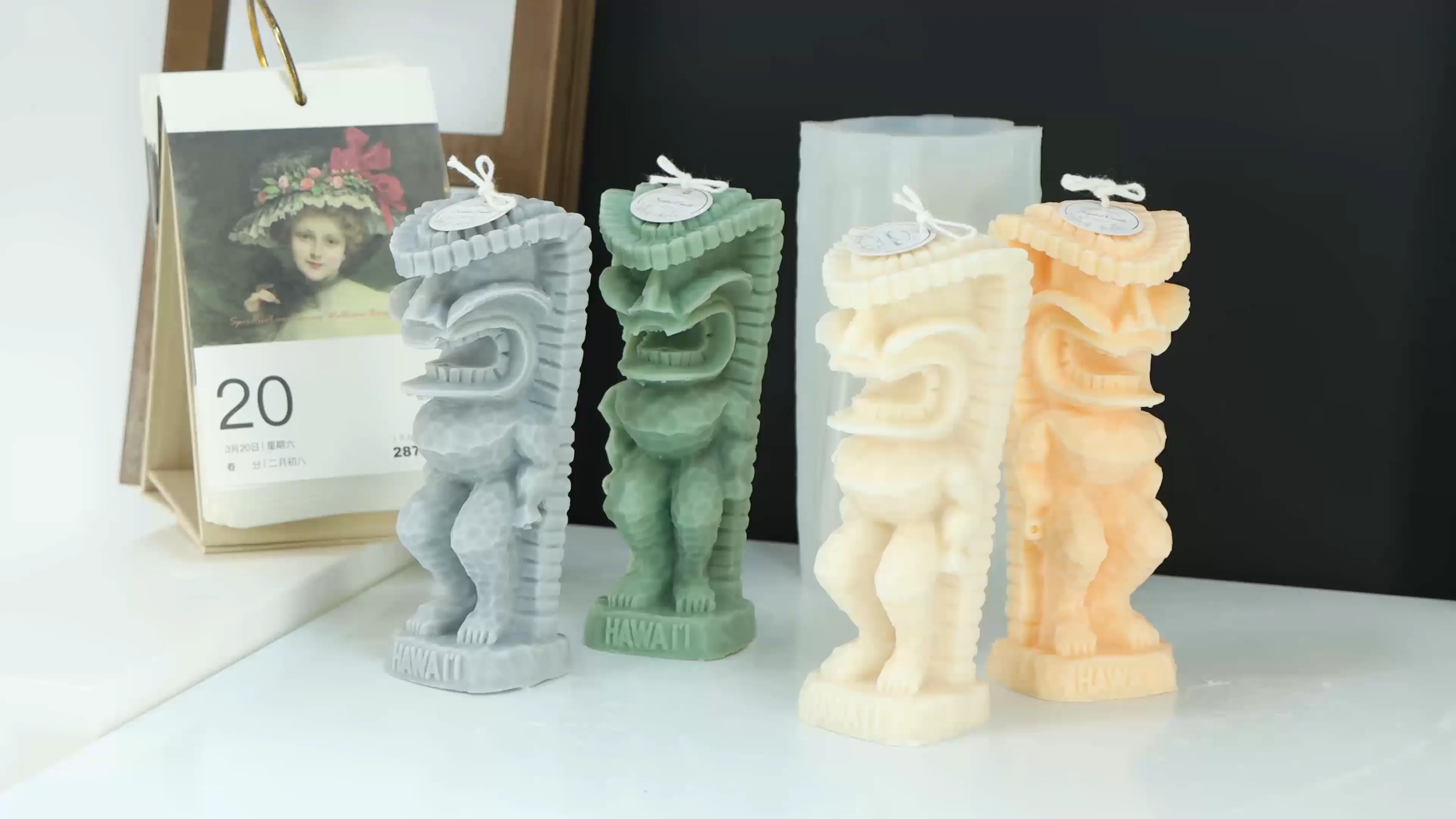 Hawaiian God Of Money Vintage Tiki Figurine Candle Mold Silicone Diy ...