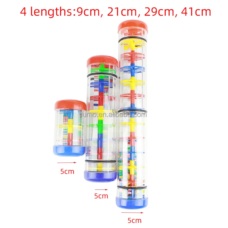 Rain Stick Musical Instrument Sensory Toys for Kids Colorful Beads Here Fashion 11.5 Baby Rainmaker Toy Mini Tube Shaker 